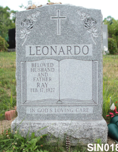 Single Monuments Westchester - Custom granite headstone