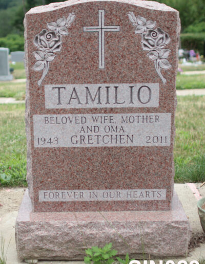 Single Monuments Westchester - Beautifully designed single granite headstone